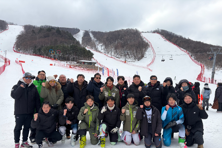전국동계체전에 출전한 강원특별자치도교육청 학생 선수들. 강원교육청 제공