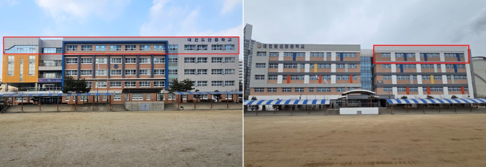 대전 도안중·원신흥중 교실 증축. 대전교육청 제공