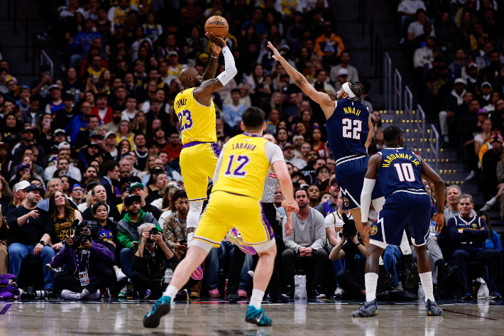 르브론 제임스의 득점 장면. 연합뉴스