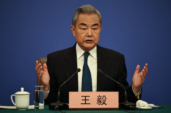 왕이 중국 외교부장. 연합뉴스