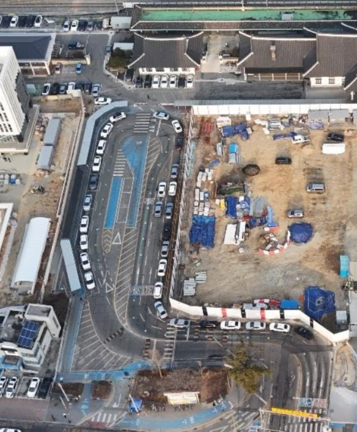 전주역 임시 택시 승강장. 강성희 예비후보 측 제공