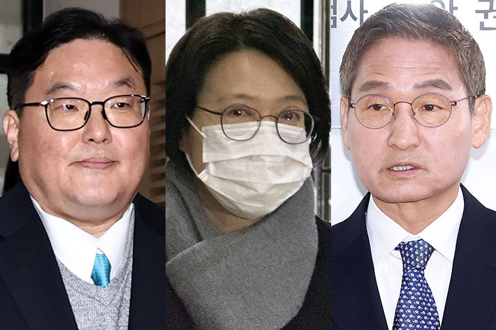 왼쪽부터 엄희준 검사, 김동희 검사, 안권섭 특별검사. 류영주 기자·연합뉴스