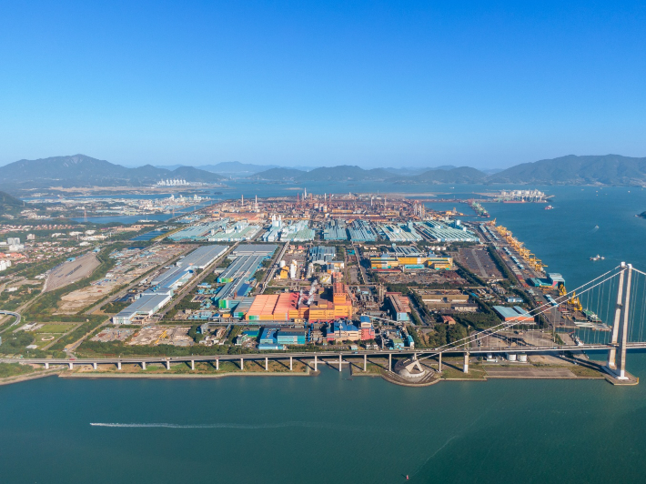 포스코 광양제철소 드론 전경. 광양제철소 제공