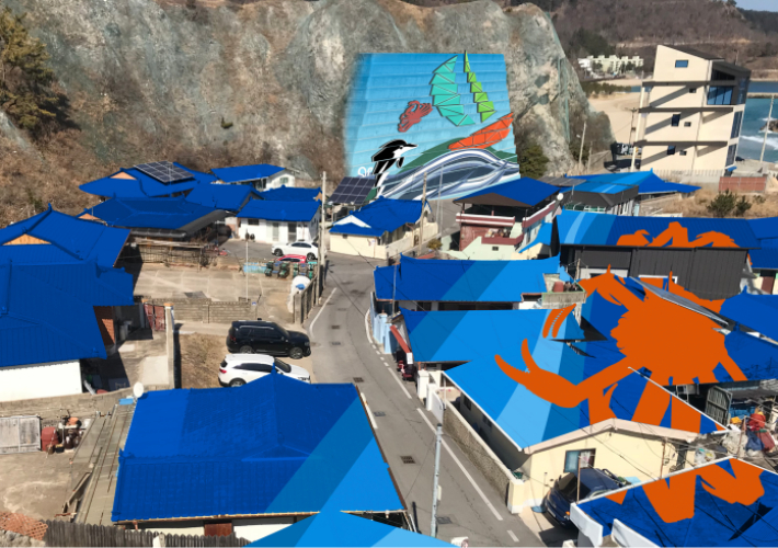 울진 후포 등기산 주변 지붕색채 경관사업 완료 조감도. 울진군 제공