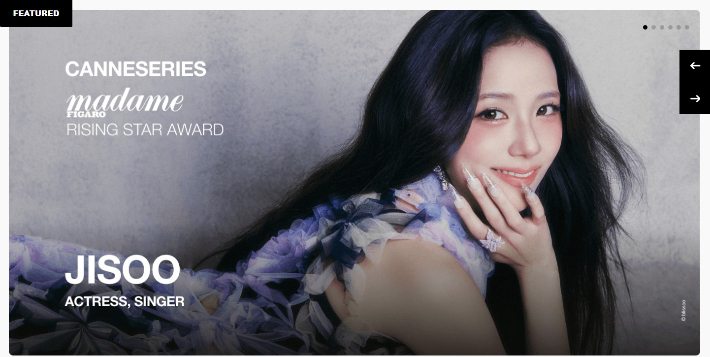 칸 국제 시리즈 페스티벌 홈페이지 캡처