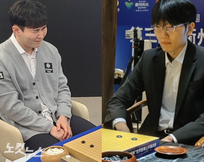 박정환 9단(사진 왼쪽)과 신진서 9단. 동규기자·한국기원 제공
