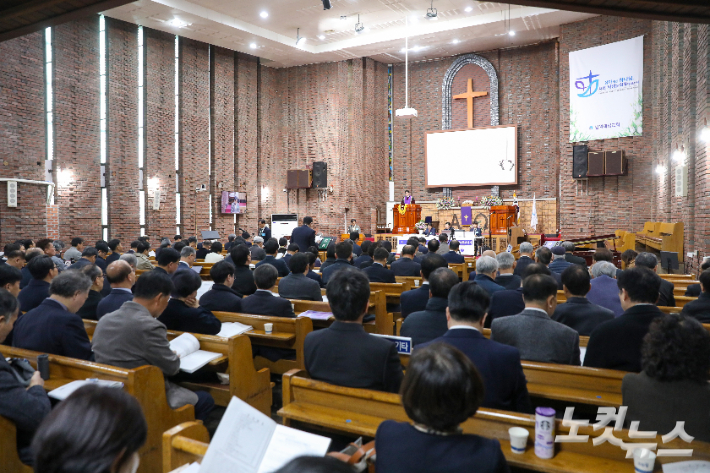 전북동노회 제121회 정기노회가 열린 남원제일교회. 최화랑 기자