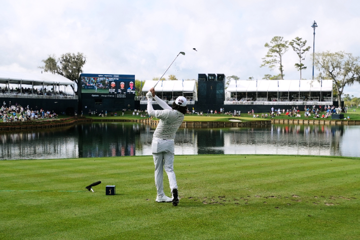 17번 홀에서의 김성현. 연합뉴스