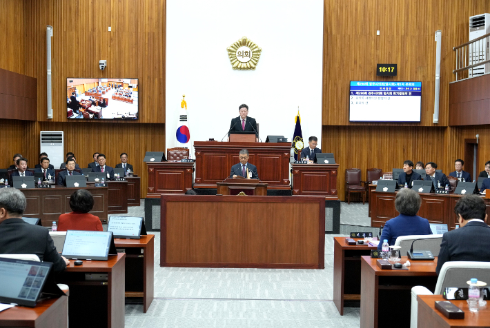 제296회 경주시의회 임시회 제1차 본회의. 경주시의회 제공