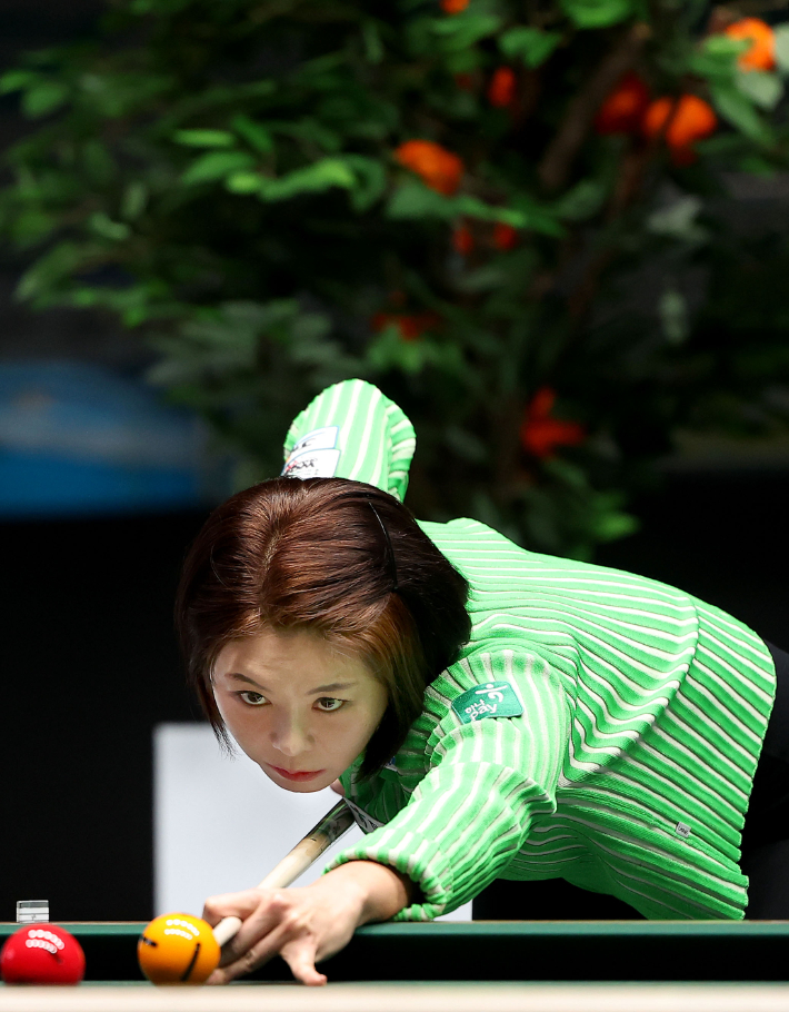 PBA 최초 3년 연속 왕중왕전 우승을 노리는 김가영. PBA 