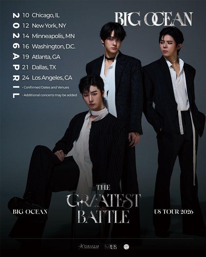 빅오션의 2026년 투어 포스터. 파라스타엔터테인먼트 제공