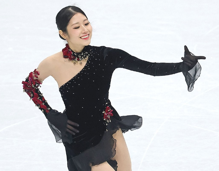 이해인이 2026 밀라노-코르티나담페초동계올림픽 여자 싱글 프리 스케이팅에서 연기를 펼치는 모습. 연합뉴스 