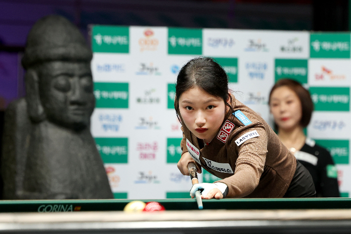 한지은의 결승 경기 모습. PBA 