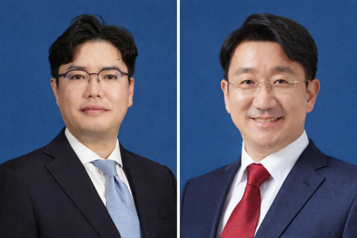 전현직 구청장을 상대로  당내 경쟁에 나선 더불어민주당 이상호 전 행정관(왼쪽)과 김승주 국민의힘 전 부산진구 약사회장. 각 정당 제공