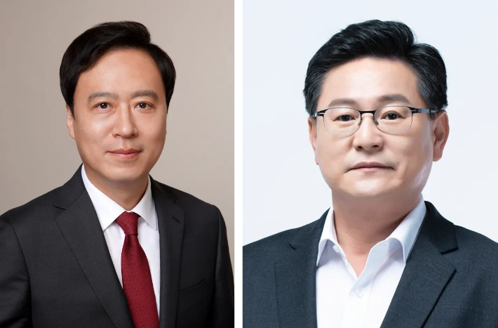 국민의힘 정성국(부산진구갑, 초선, 왼쪽) 국회의원과 이헌승(부산진구을, 4선, 오른쪽) 국회의원. 국민의힘 제공