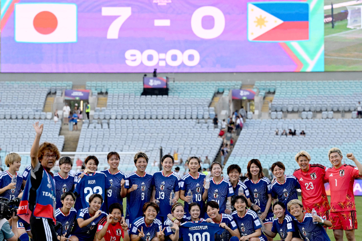 7-0 대승 거둔 일본. 연합뉴스