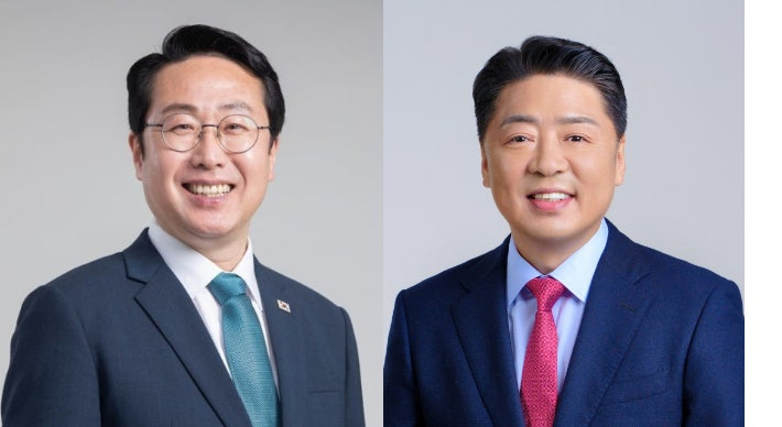 더불어민주당 박재범 전 부산 남구청장(왼쪽)과 국민의힘 오은택 현 남구청장. 각 정당 제공