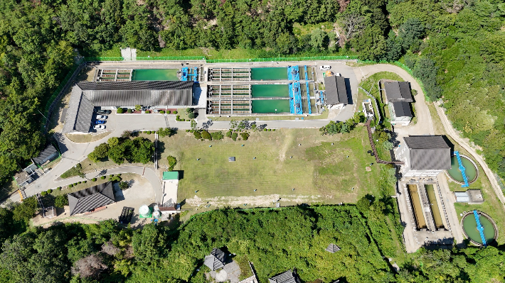 경주시 보문정수장 전경. 경주시 제공