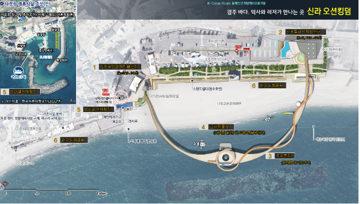 경주시가 감포읍 나정해수욕장 일원에 조성할 '해양레저관광거점 조성사업' 조감도. 경주시 제공