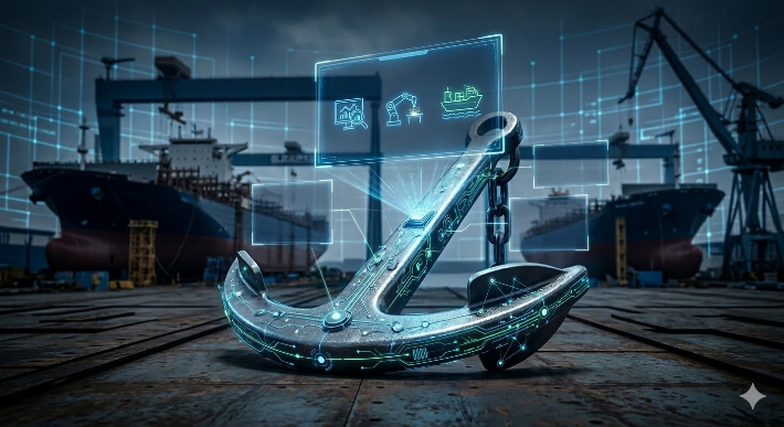 부산시가 조선 산업 'AI혁신 얼라언스'를 출범한다. AI 생성 이미지