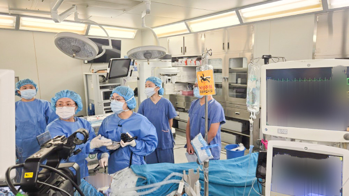 부울경 최초 식도 고난이도 내시경 시술 240례 달성한 소화기내과 의료진의 모습. 고신대복음병원 제공