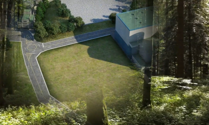 고리원자력 제1발전소에서 고리1호기 시설을 완전히 들어내고 부지 복원을 마친 2037년 예상 이미지. 오른쪽은 고리2호기 시설. 한수원 제공 영상 화면 캡처