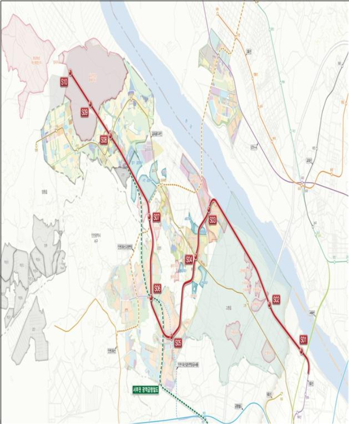 5호선 연장 노선안. 김포시 제공