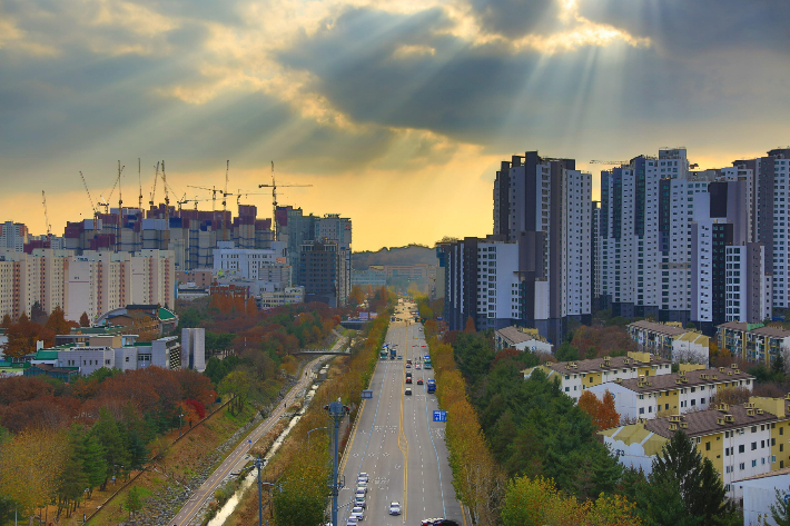 과천시 내 원도심 일대 전경. 과천시 제공