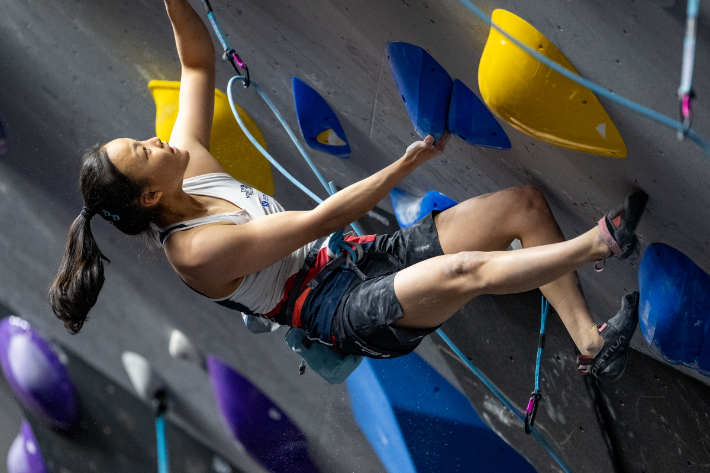 '2025 IFSC 우장 월드컵'에 출전한 서채현의 경기 장면. 대한산악연맹 제공 