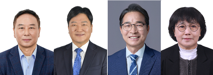 김기운, 김명용, 송순호, 이옥선 후보(왼쪽부터). 중앙선거관리위원회 제공