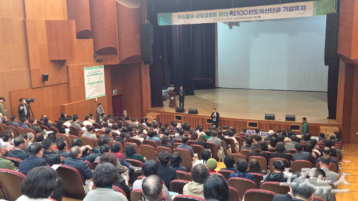 19일 'RE100 반도체산단과 기업유치' 포럼. 박사라 기자 