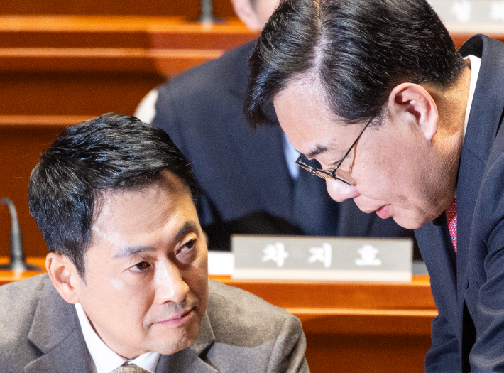 국민의힘 장동혁 대표(왼쪽)와 송언석 원내대표. 연합뉴스