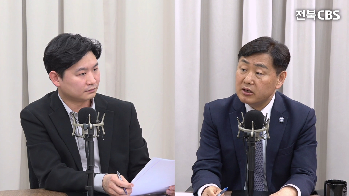 지난 19일 전북CBS와 인터뷰 중인 김관영 전북도지사. 전북CBS