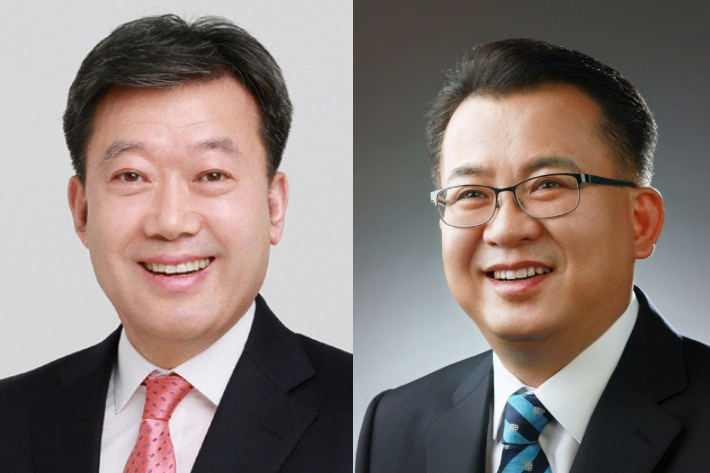 남한권, 정성환 예비후보(왼쪽부터). 자료사진