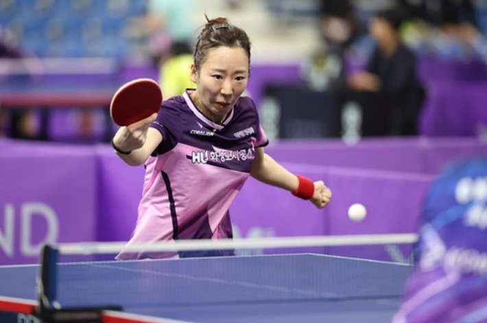 여자 탁구 베테랑 양하은. 한국프로탁구연맹 