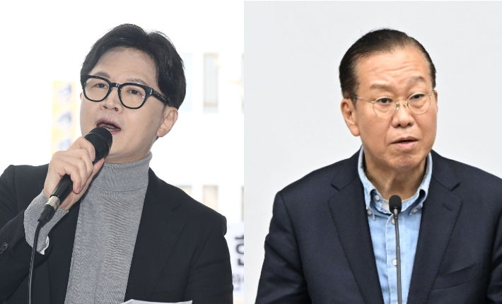 국민의힘 한동훈 전 대표와 국민의힘 권영세 의원. 연합뉴스, 류영주 기자