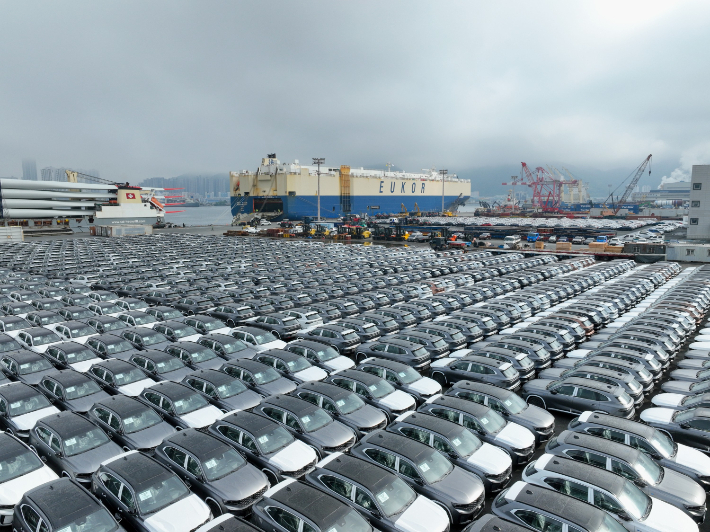 르노코리아 수출 물량 선적. 르노코리아 제공