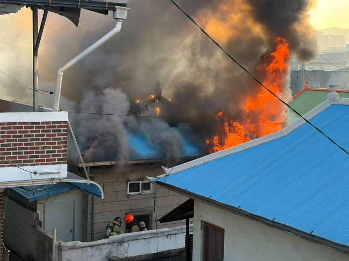 화재 현장. 보은소방서 제공
