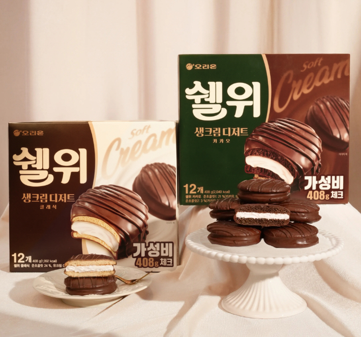 오리온 생크림 디저트 '쉘위'가 출시 50일 만에 누적 판매량 1천만 개를 돌파했다. 오리온 제공