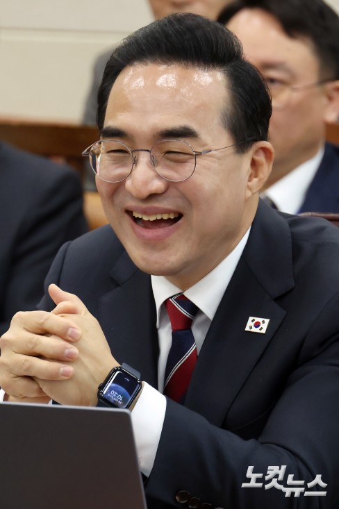 환하게 웃는 박홍근 기획예산처 장관 후보자