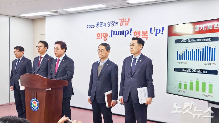 박완수 경남지사 도민 생활지원금 지급 발표 기자회견. 최호영 기자 