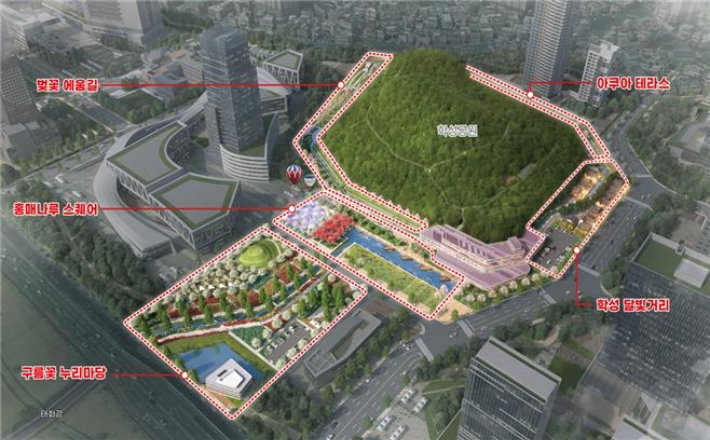 학성공원 물길 복원 대상지 조감도. 울산시 제공