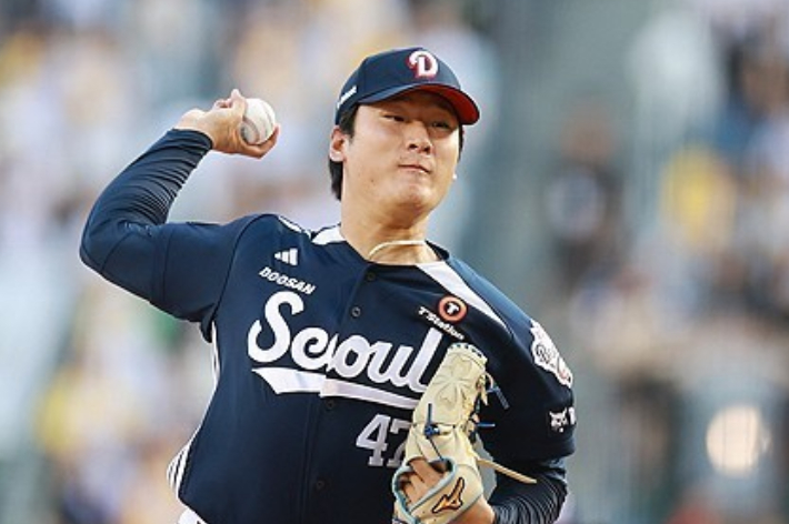 두산 우완 곽빈. 연합뉴스 