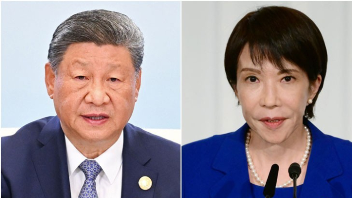 시진핑 중국 국가주석(왼쪽)과 다카이치 사나에 일본 총리. 연합뉴스