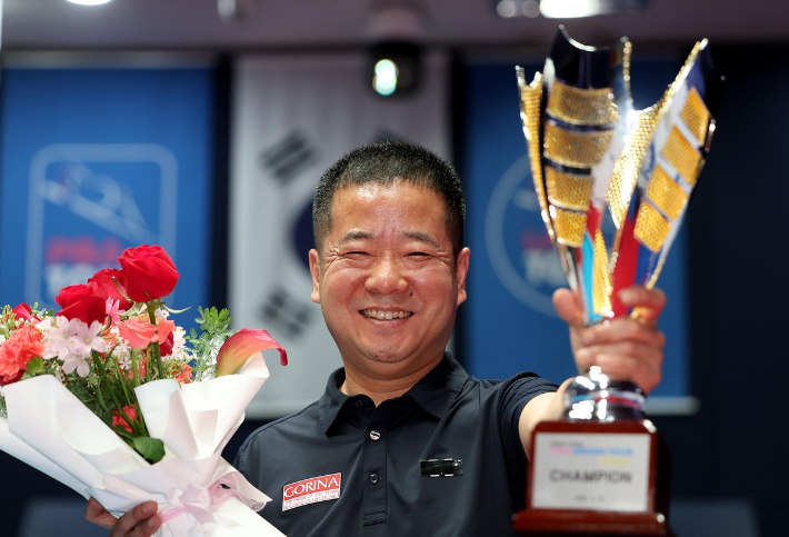 프로당구 드림 투어 왕중왕전 정상에 오른 이종주. PBA 