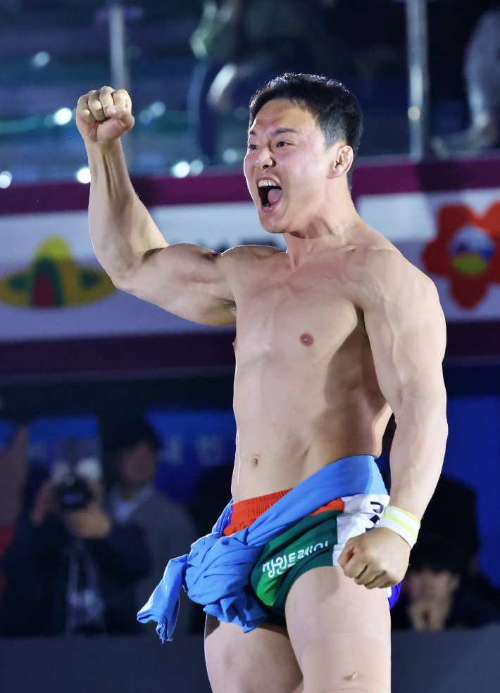 13년 만에 장사 타이틀을 차지한 김성하. 대한씨름협회 