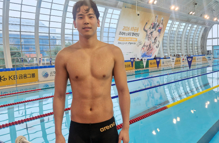 경기 직후 이주호. 대한수영연맹 제공