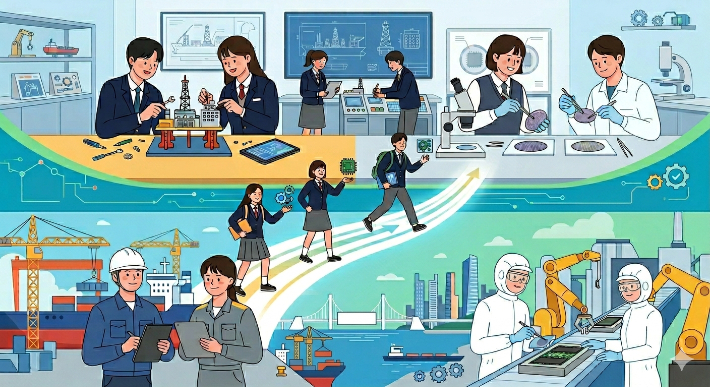 부산시와 시교육청, 지역사회가 협약형 특성화고 육성을 위해 힘을 모은다. AI 생성 이미지