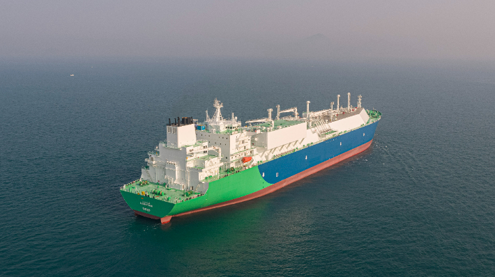 정부 지원으로 건조한 LNG선박. 해양수산부 제공