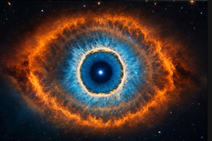 NASA에서 공개했다고 주장하는 눈동자 모양의 천체 이미지. X 캡처